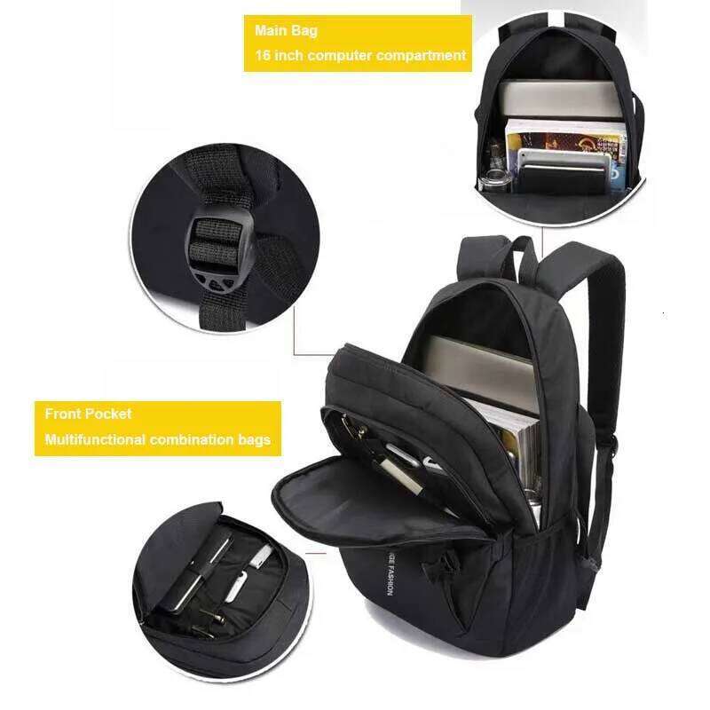 Casual Travel Backpack Men's Backpacks Oxford Waterproof Rucksack Business Computer Bag Senior High School Student Schoolbag