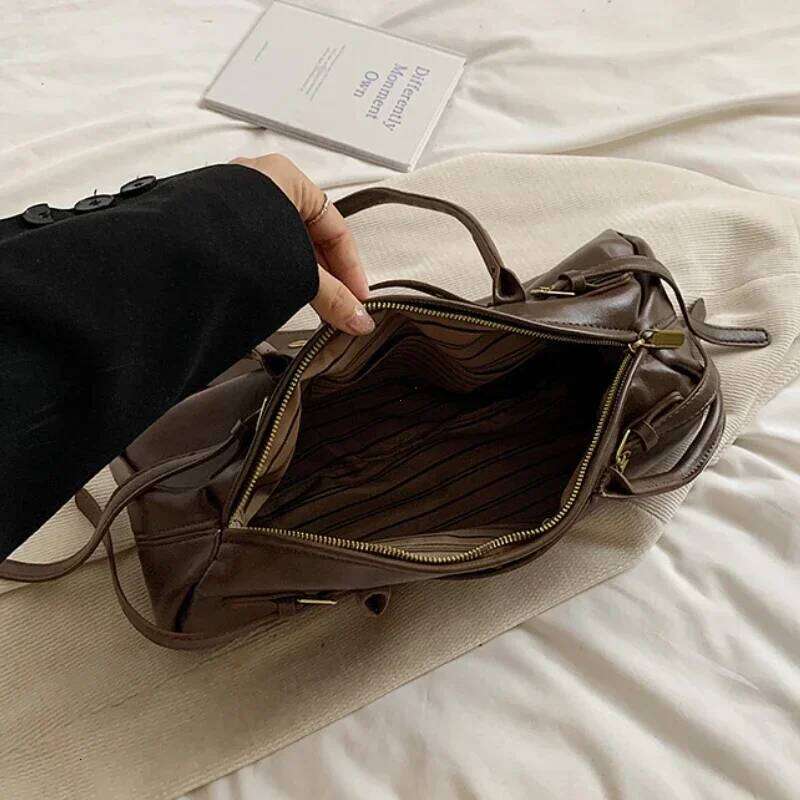 Buckle Decoration Fashion PU Shoulder Solid Large Capacity All-match Handbags Purse 2025 Hot Sale Bag for Women Bolsa Mujer