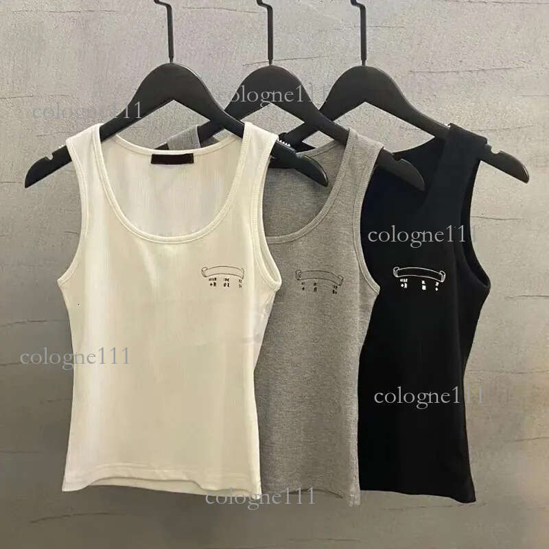 new tank top women designer chrome letter halter slim sleeveless bottom vest tank top designer T shirt women cropped top womens tank luxury vest sleeveless camis pure