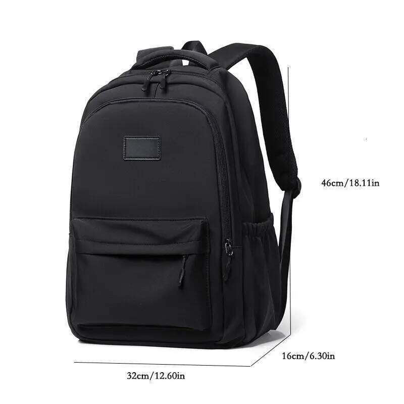 14 Inch Men And Women Universal School Leisure Solid Color Outdoor Sports Shoulder Bag Large Capacity Travel Laptop Backpack