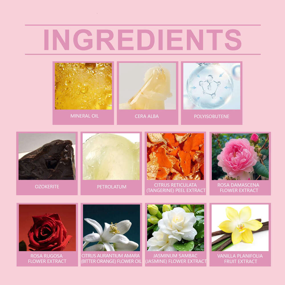 Roxelis Rose Elegant Refreshing Silky Light Fragrance Portable Pocket Solid Balm S260131