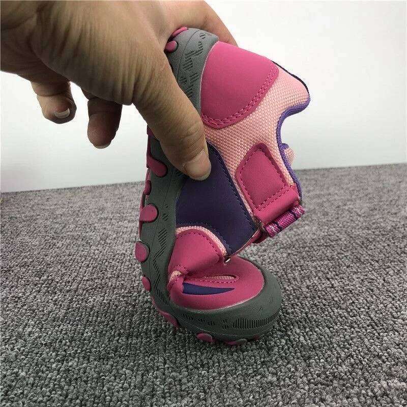 2023 Mesh Children Sneakers Outdoors Breathable Hook Loop Girls Boys Sport Anti Slip High Quality Kids Running Walk Shoes Y260128