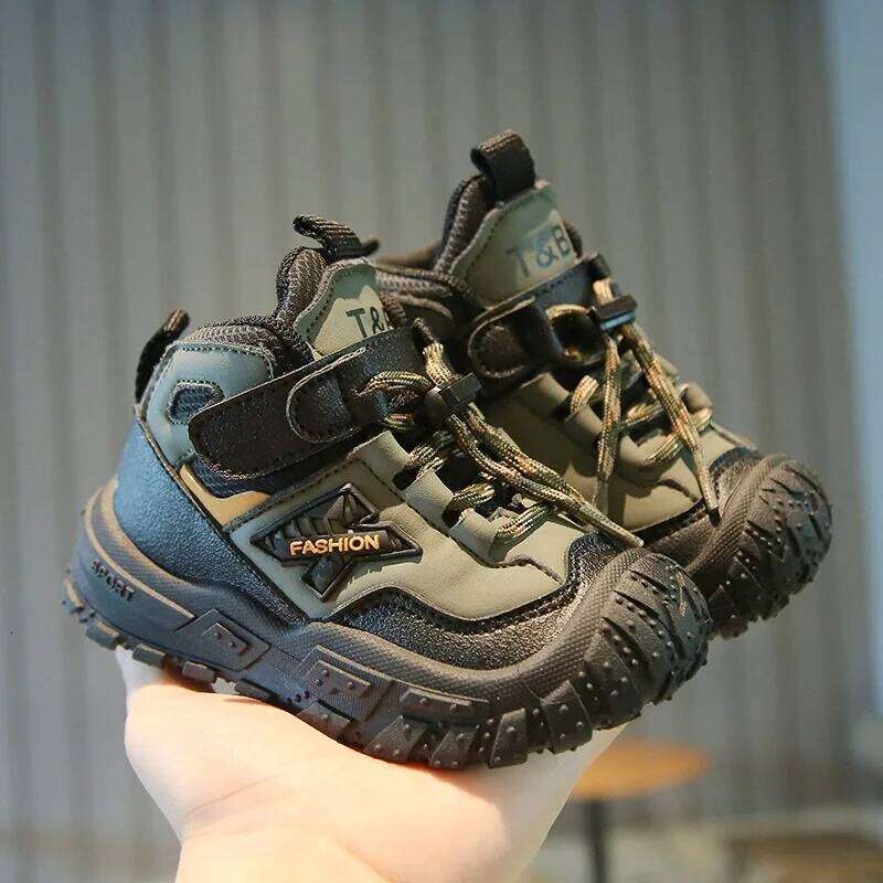 Kids Athletic 2025 Boys Dad Spring Fall Casual Sneakers Non-Slip Soft Bottom Toddler Running Walking Shoes Y260128