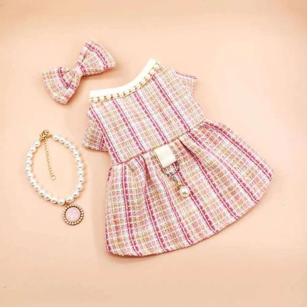 Fashion Cute Princess Dress Soft Thin Design Windbreaker Breathable Pet Clothes Autumn Winter H260129