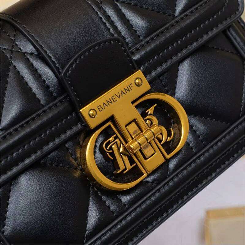 Women's genuine diamond grid handbag, women's 2023 new autumn and winter high-end designer crossbody shoulder bag