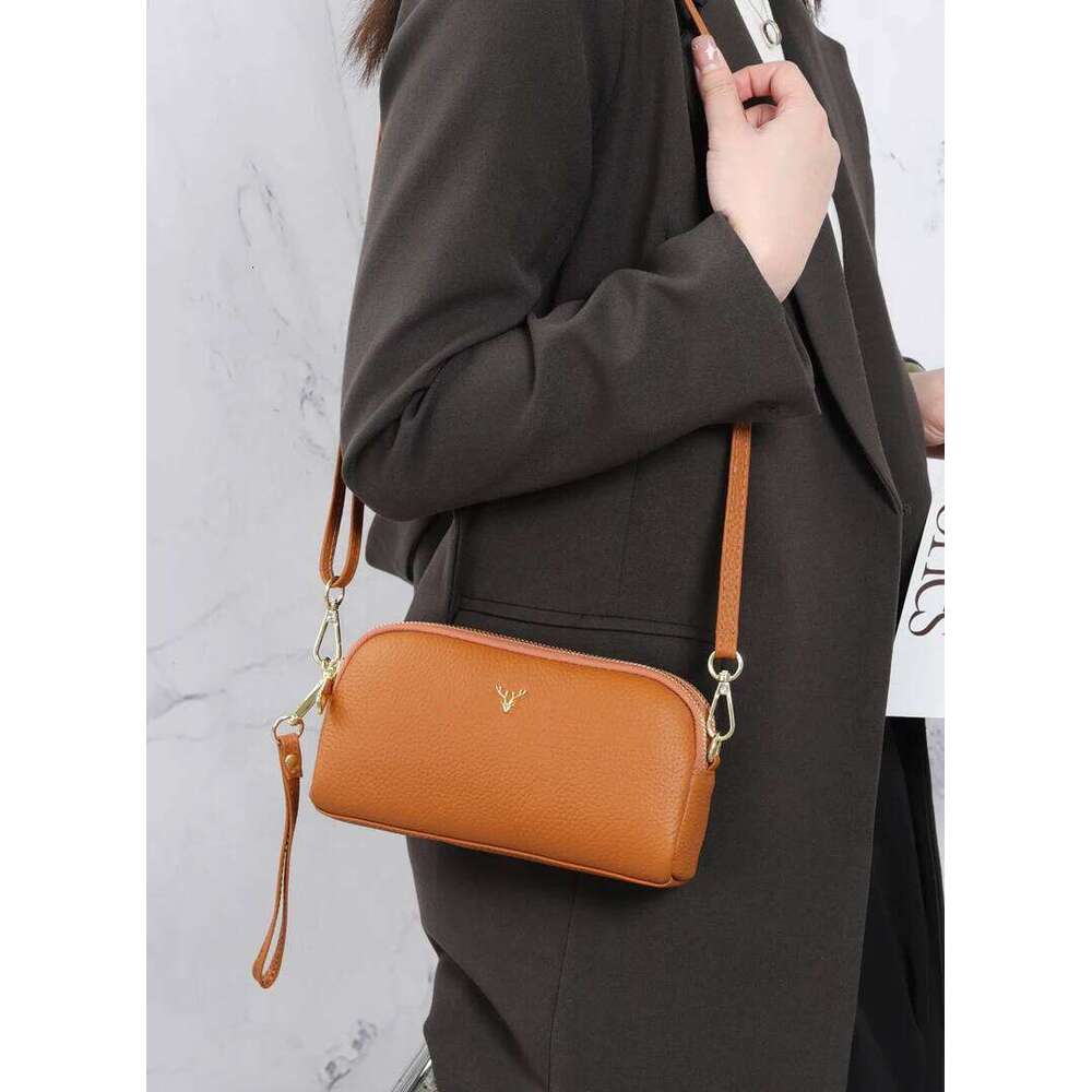 Drand design Women Shoulder Fashion Crossbody Bag for Cell phone bag Genuine ladies Clutch wallet Wrist purse XJ260131