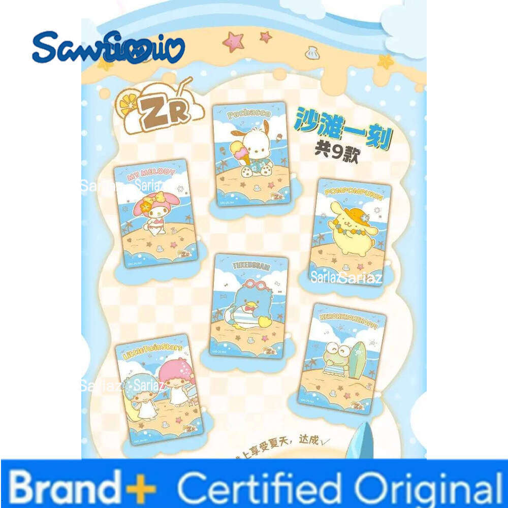 Sanrio New In Stock Mymelody Kuromi Sweet Moment Crystal Series 1 Collectible Card Blind Box Perfect Gift For Girls On Festivals H260130