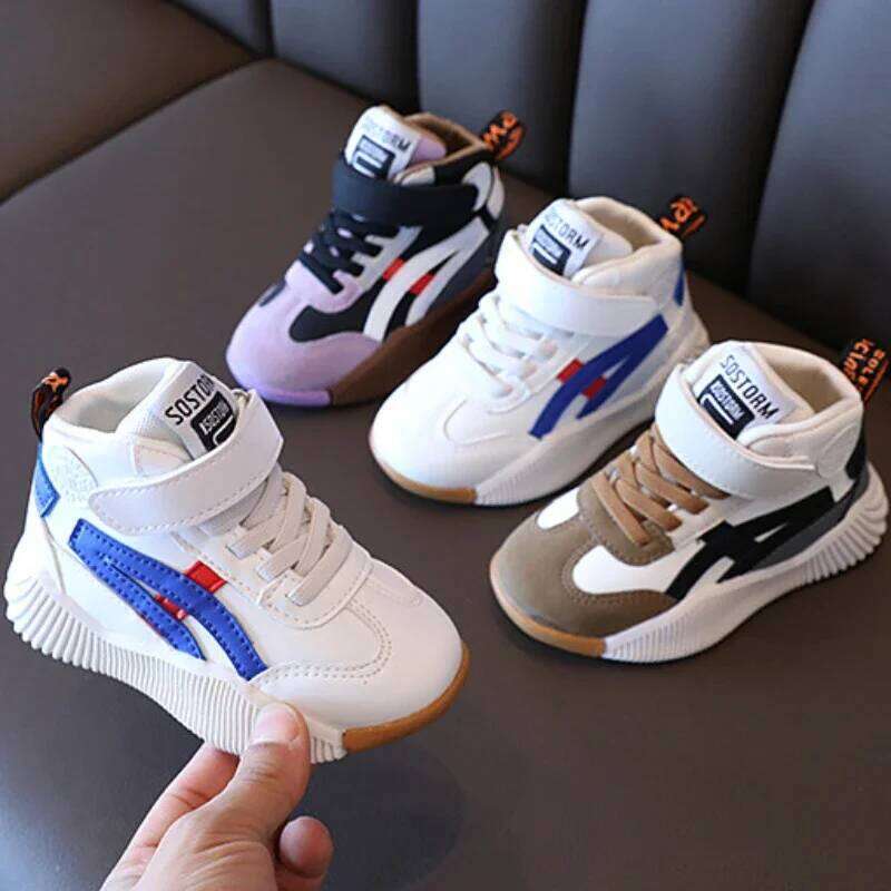 Kids Sneakers Running Casual Breathable Spring Autumn Baby Boys Soft Non-Slip Children Sport Basketball Shoes Y260128