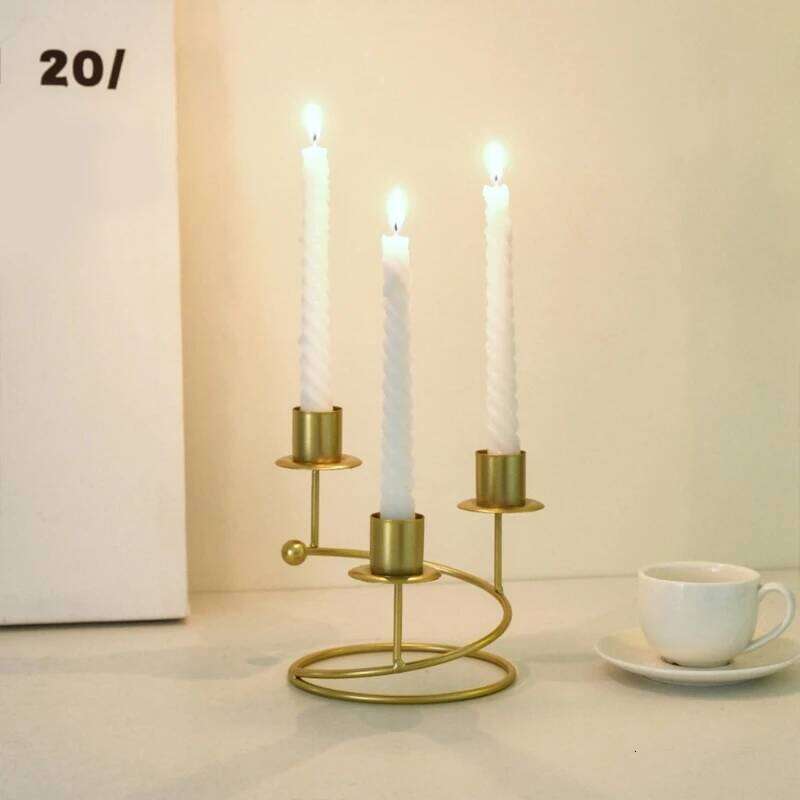 Nordic Metal Wedding Home Decorations Candlestick Holder Y260131