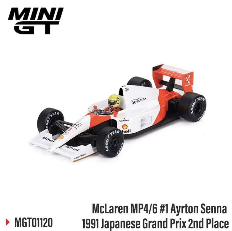 MINI GT 1:64 Ayrton Senna 1984 1987 Monaco 1988 1991 Japanese Grand Prix 2nd PlaceWinner Alloy Car Model Gift Y260130