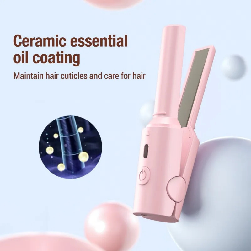 Portable Hair Straightener Mini Curling Iron Women Ceramic Straightening Styling Tools Curling and Straightened Dual-use Splint 260126