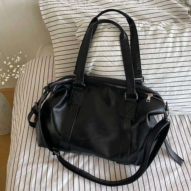 Fashion Tote Leather Women Large Capacity Simplicity Handbag Solid Vintage Shoulder Messenger Bag for Lady Shopper Bags