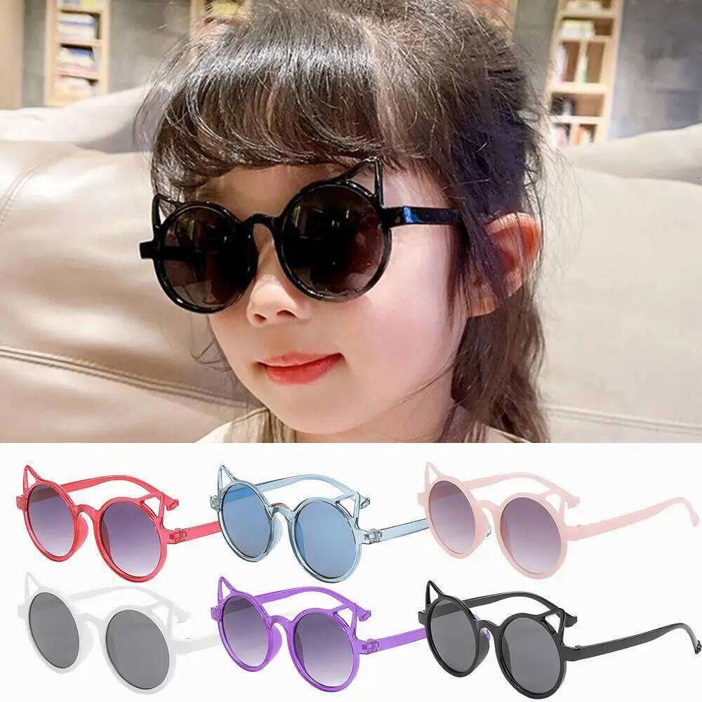 Cute Animal Cartoon Ears Children Vintage Protection Sunglasses Kids Outdoor Lovely Sun Classic Z0Q6 H260130
