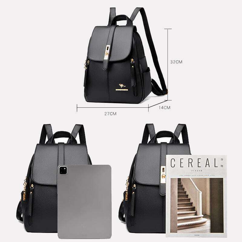 2024 Genuine Women Leather Backpacks Shoulder Female Backpack Ladies Travel Rucksack Mochilas School Bags For Teenage Girls