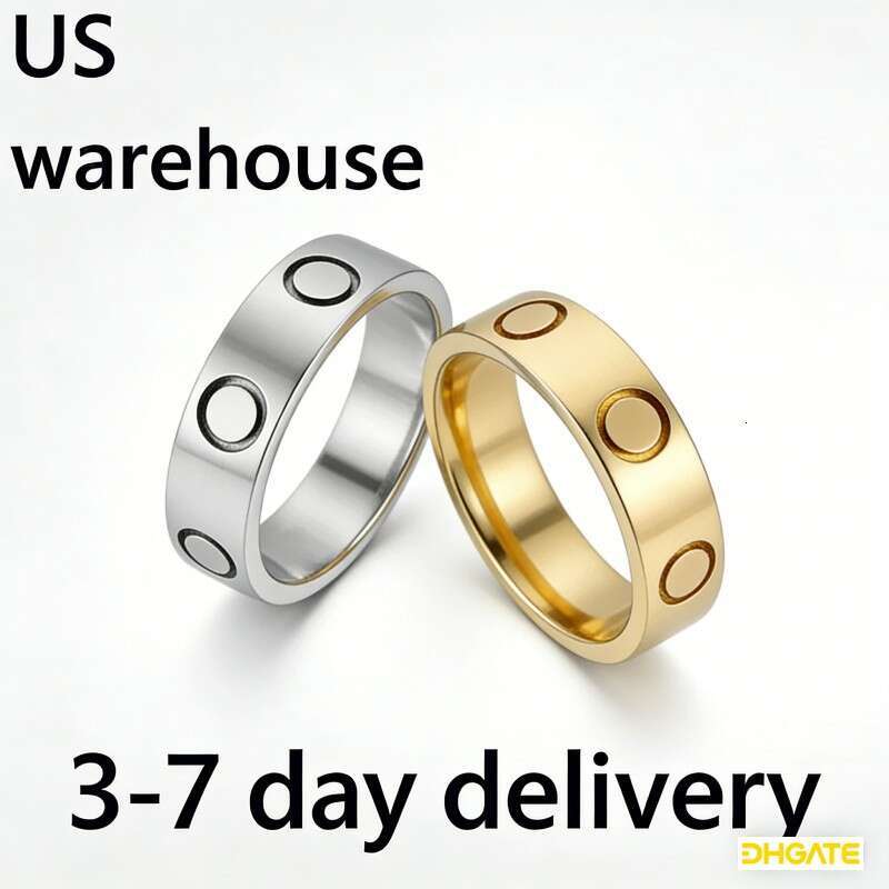 ring love ring for women designer ring gold diamond band 5mm to 8mm scratch resistant fade proof polished couple jewelry no box