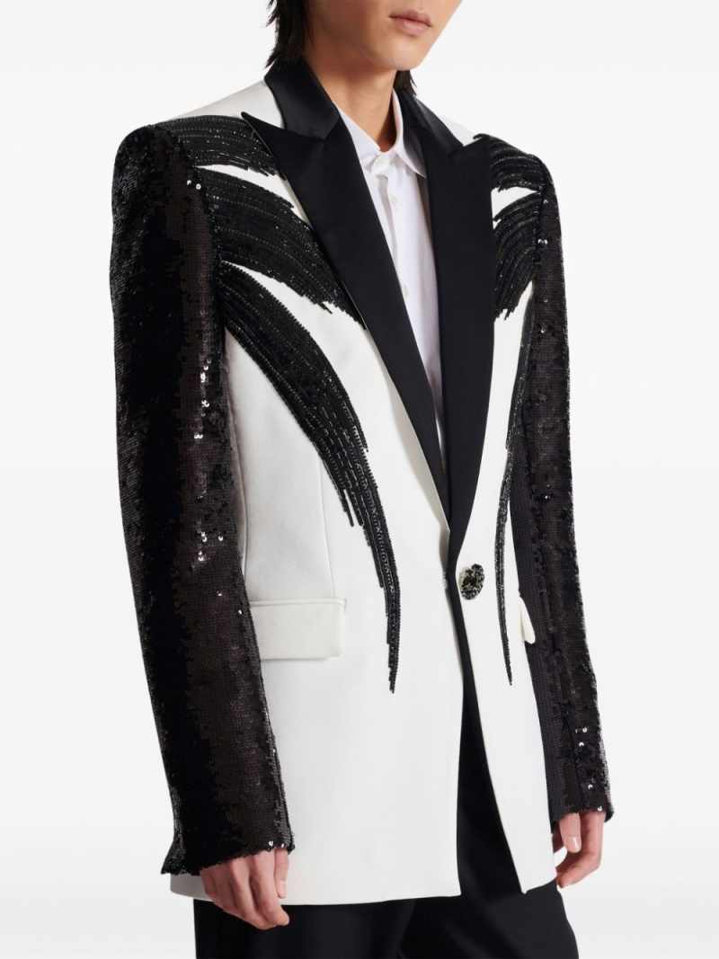 Fashion Mens Suits 2 Pieces Jacket Pants Peaked Lapel Single Breasted Rhinestones Beading Special Occasion Party Customized traje de hombre