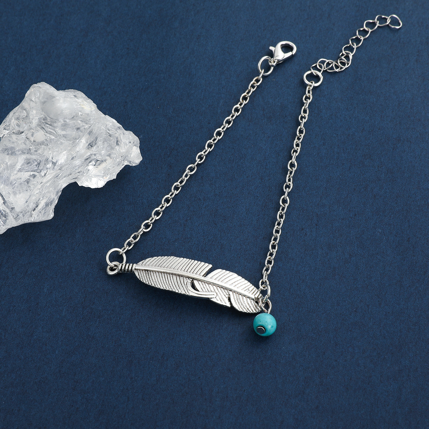 Simple Feather for Women Fashion Ethnic Style Hollow Leaf Anklet Beach Foot Jewelry