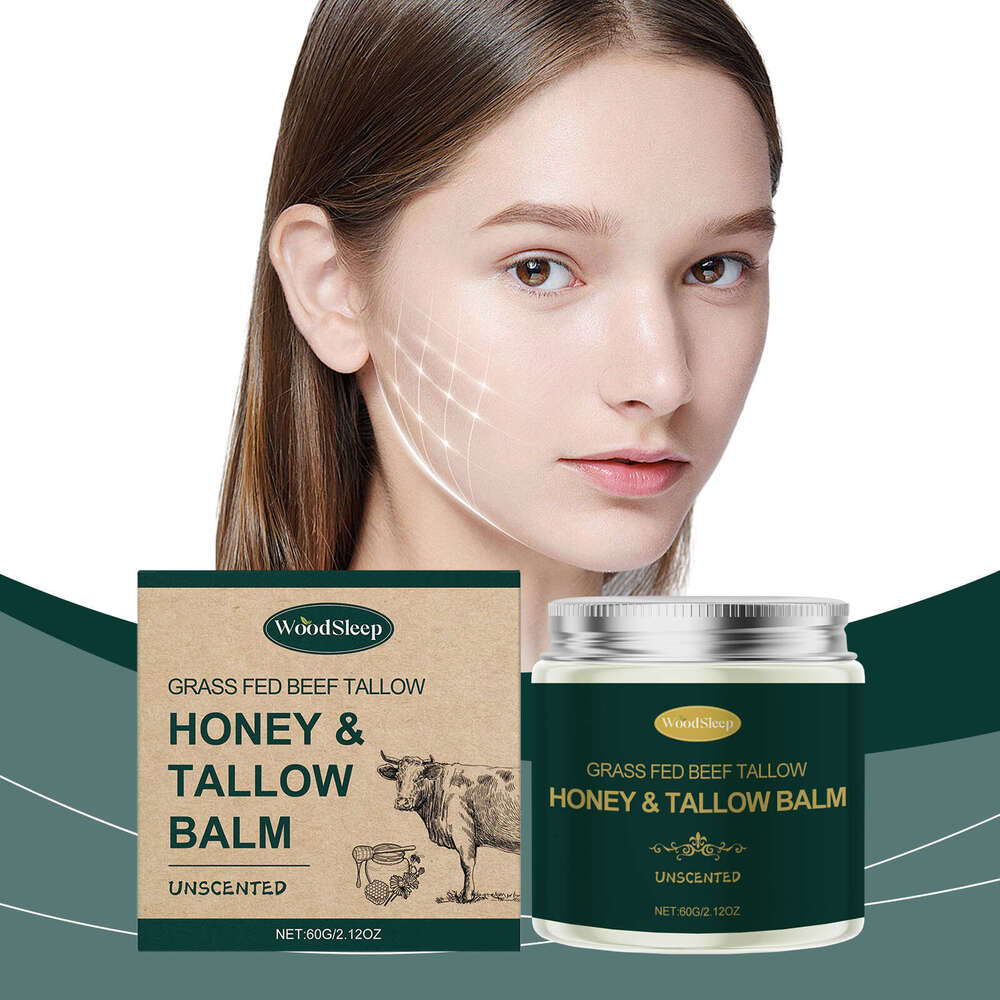 WoodSleep Cow Fat Honey Moisturizing Dry Gentle Friendly Nourishing Skin Care Face Cream S260131