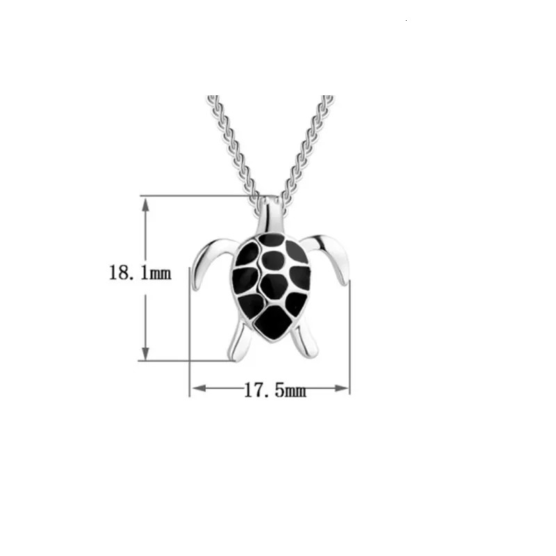 Buyee 925 Sterling Silver Female Big Pendant Chain Cute Turtle Sweet Necklace for Women Unique Fashion Animal Fine Jewelry 260128