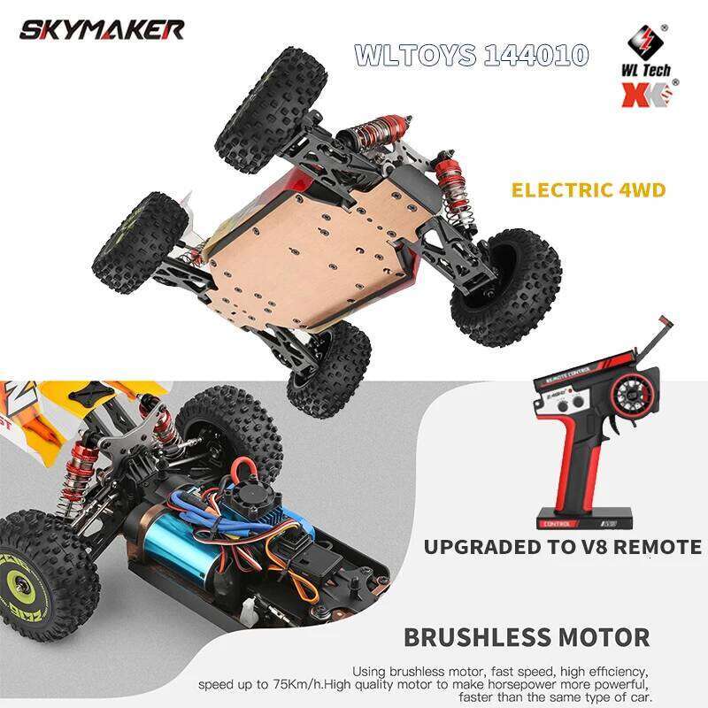 WLtoys 144001 144010 Brushless 1:14 2.4G RC 4WD Electric High Speed Off-Road Remote Control Racing Drift Car 1/14 Toys Gift Y260131