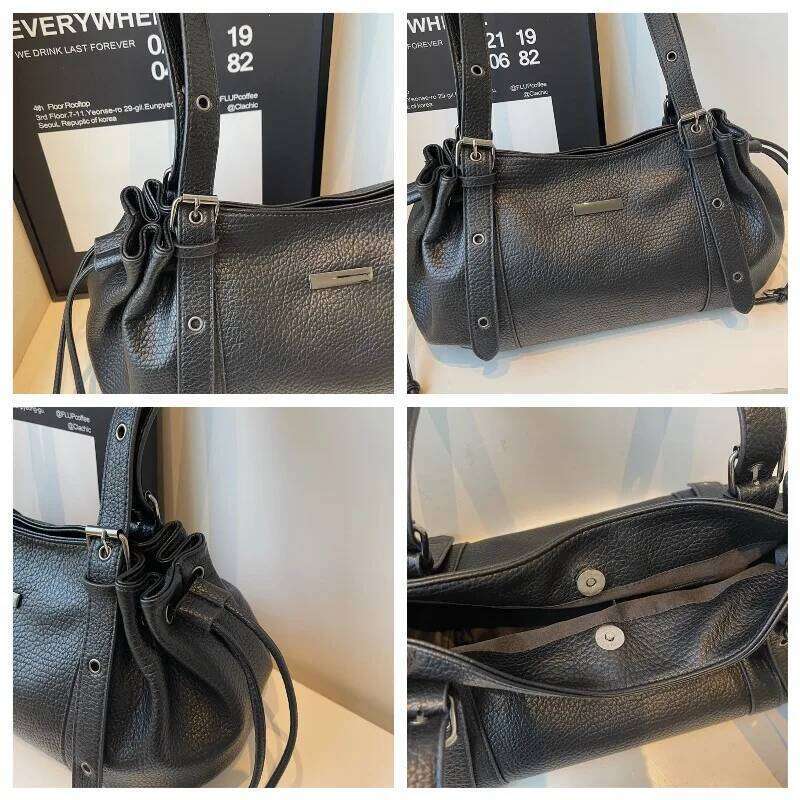 Women's Designer Handbag Korean Style Tote Luxury Large Capacity Underarm Fashion Drawstring Shoulder Bag for Office XJ260130