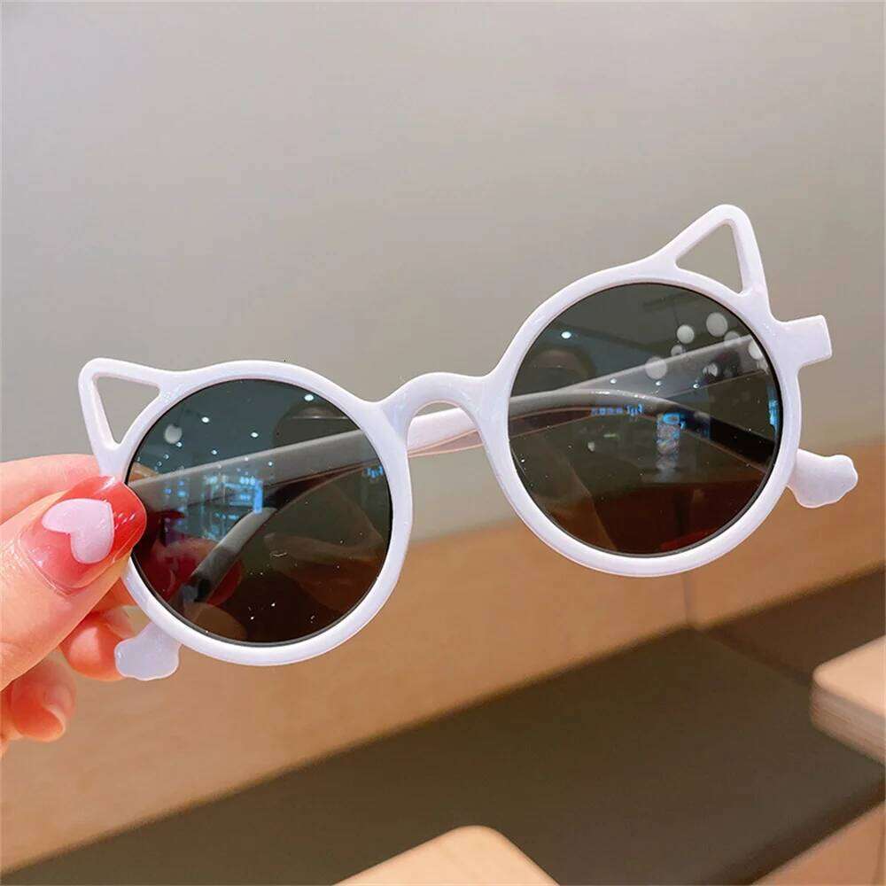 Children Cute Sunglasses Girls Boys Summer Cat Ears Animal Cartoon Sun Glasses Lovely Vintage Eyewear UV Protection Goggles H260130