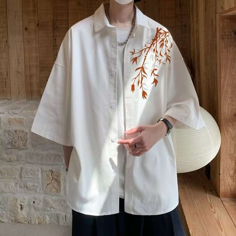 Happy Chinese Style Long Sleeve Shirt For Men Spring And Autumn New National Trend Loose Casual Jacket Luanyun Luanyun