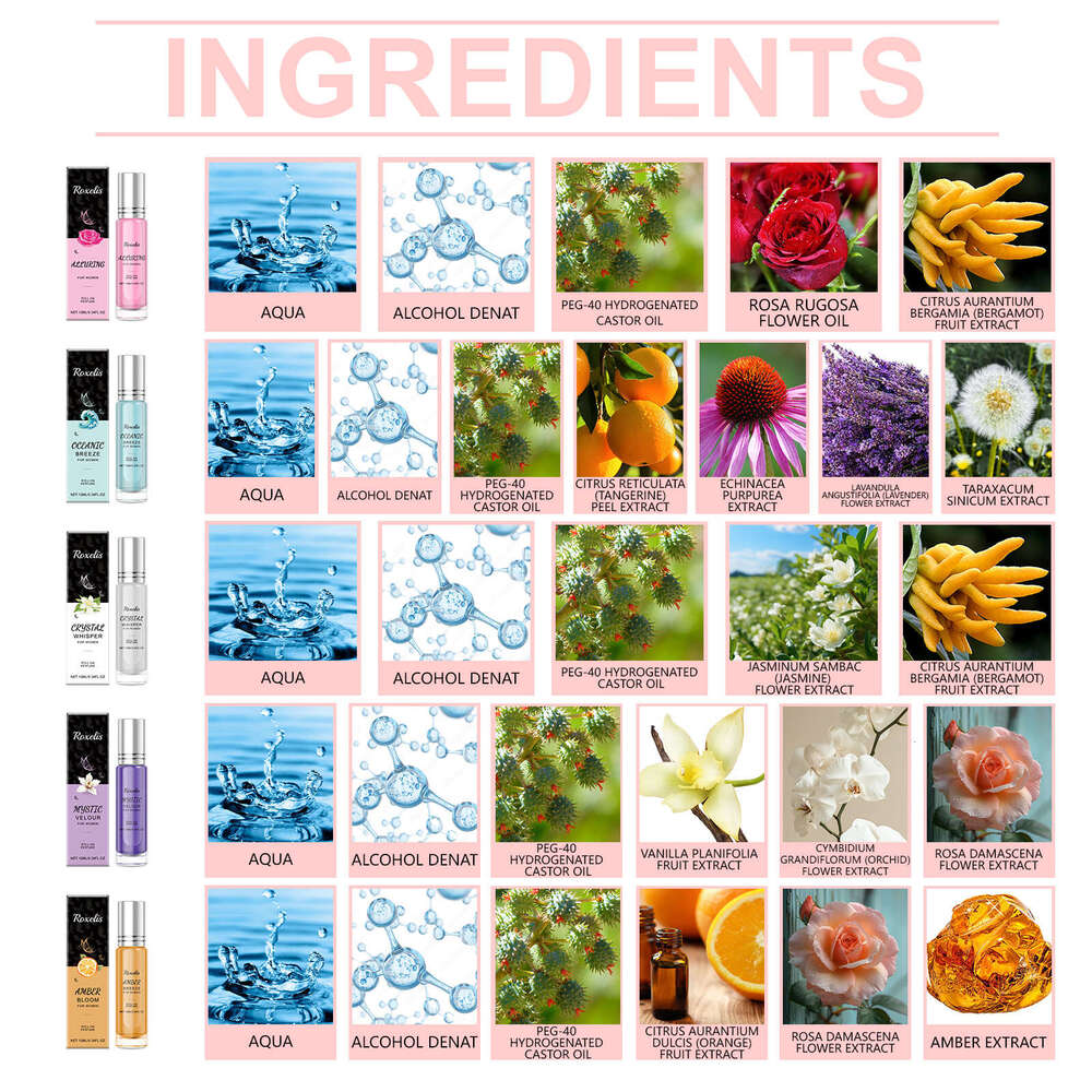 Roxelis Jasmine Roll-On Natural Long-Lasting Fragrance Refreshing Gentle Daily Couple Dating Portable Perfume S260131