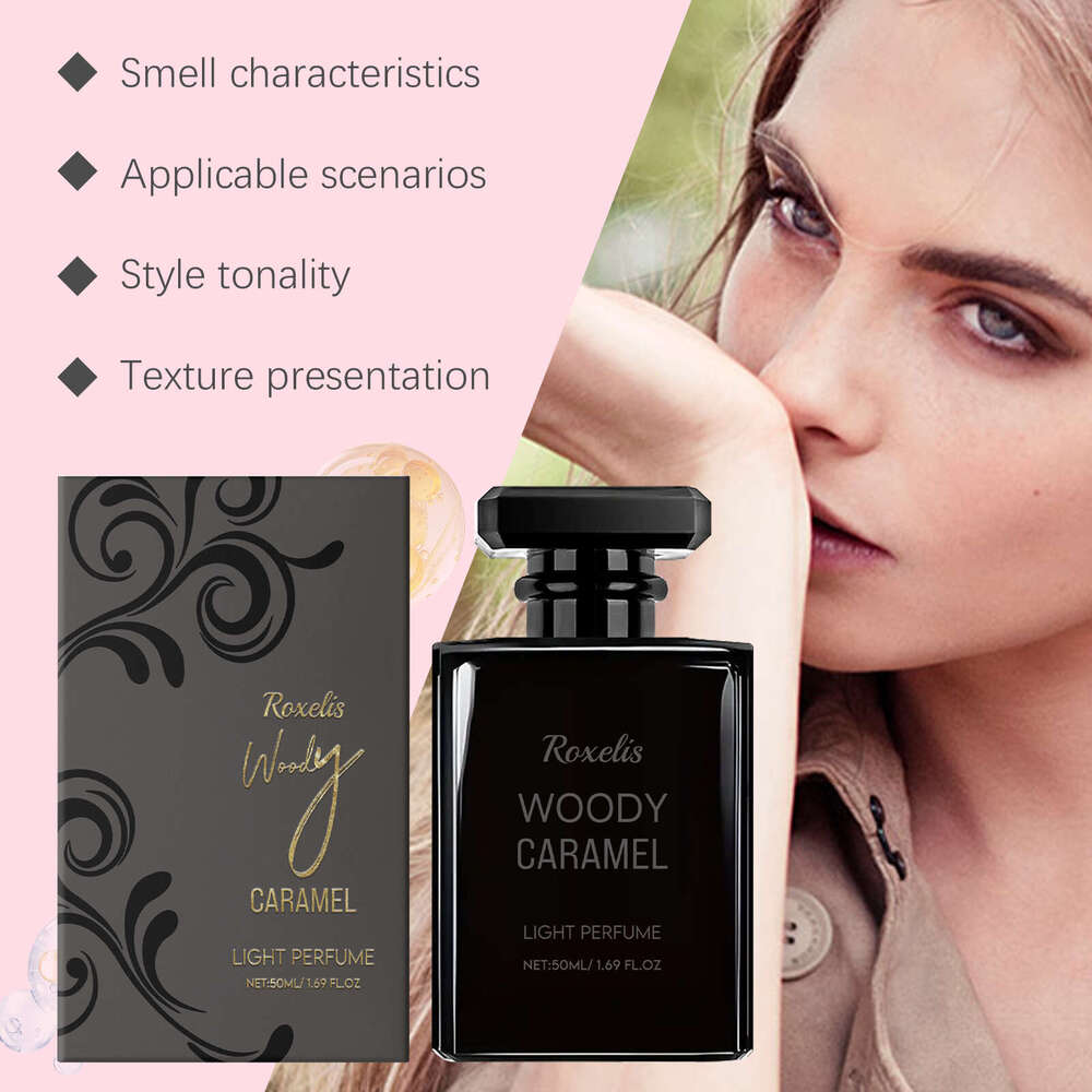 Roxelis Wooden Caramel Natural Fresh Scent Long-lasting Fragrance Portable for Dating Daily Atmosphere Perfume S260131