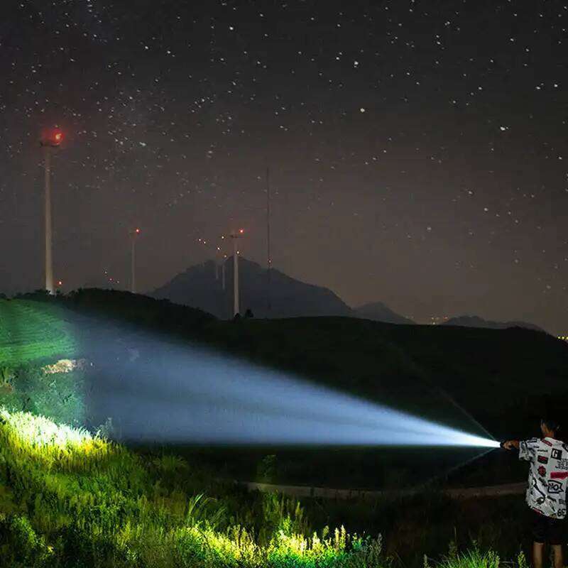 High Strong Power Led Flashlights Tactical Emergency Spotlights Telescopic Zoom Built-in Battery USB Rechargeable Camping Torch H260131