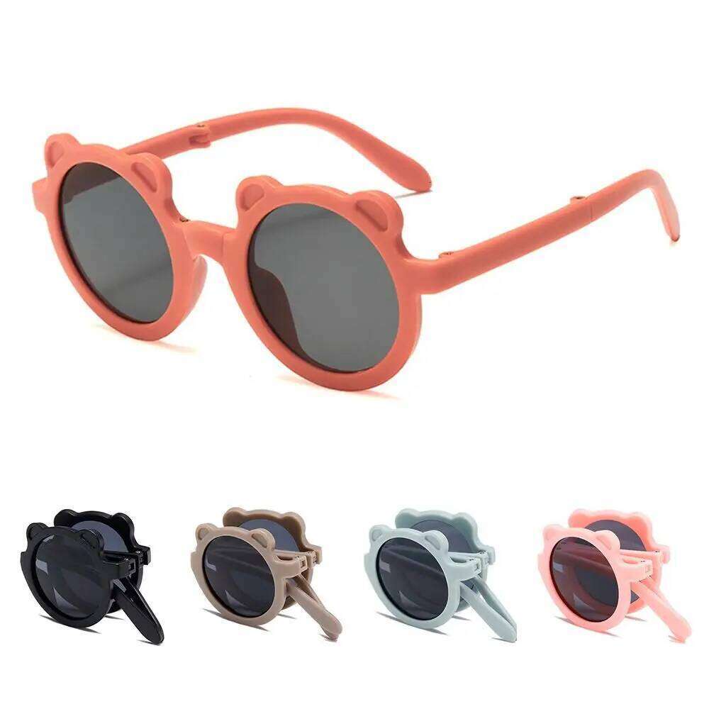 Cute Foldable Children's Sunglasses Protection Boys Girls Shades Bear Sun Glasses for Outdoor Play H260130