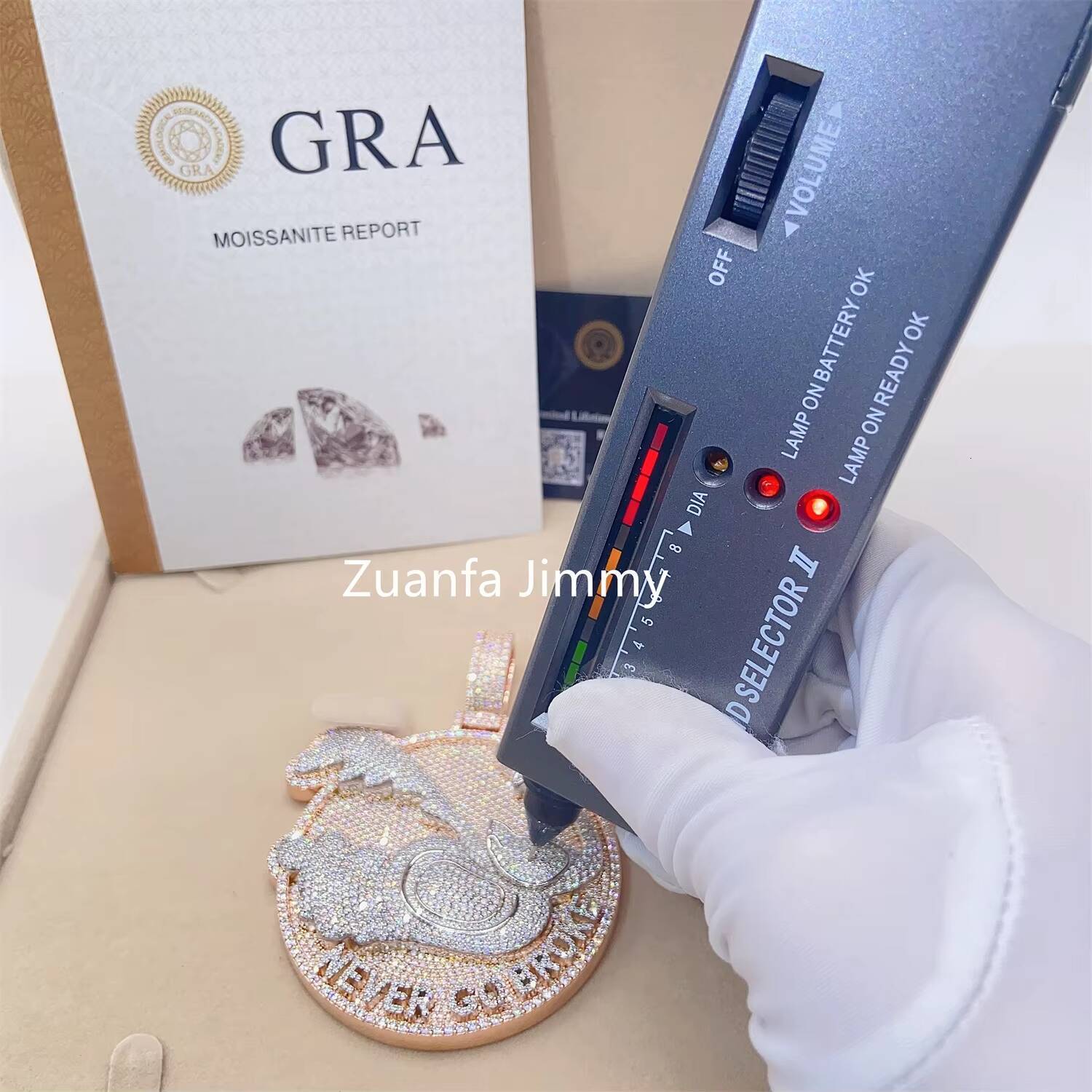 Customized Iced Out Jewelry Moissanite Diamonds Two Layered Hip Hop Jewelry 925 Silver Custom Pendant