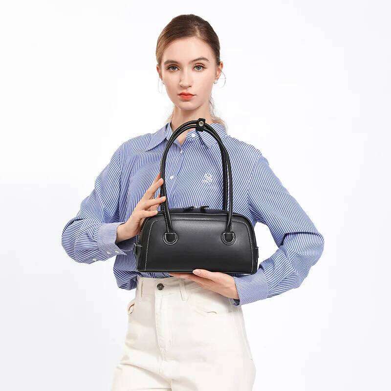 PU Leather Versatile Large Capacity Soft Tote Handbag Solid Color Elegant Underarm Travel Party Shoulder Bag