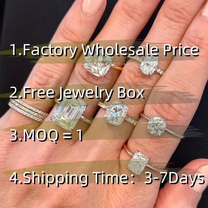 With Gra Certificate Vvs1 Moissanite Diamond Round 925 Sterling Silver Full Eternity Ring Band Wedding Engagement for Women Men