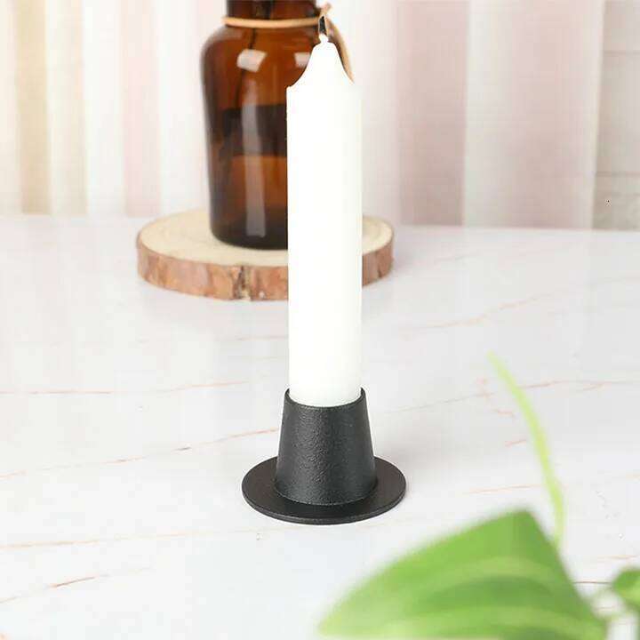 4Pcs Black/gold Candle Holders Retro Candlestick Stand Dining Tables Decor for Home Wedding Party Anniversary Housewarming Gifts Y260131