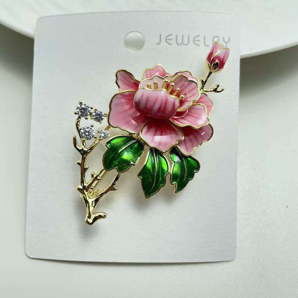 National New Chinese Style Elegant Classic Luxurious Exquisite Versatile Peony Flower Brooch Manufacturer Wholesale