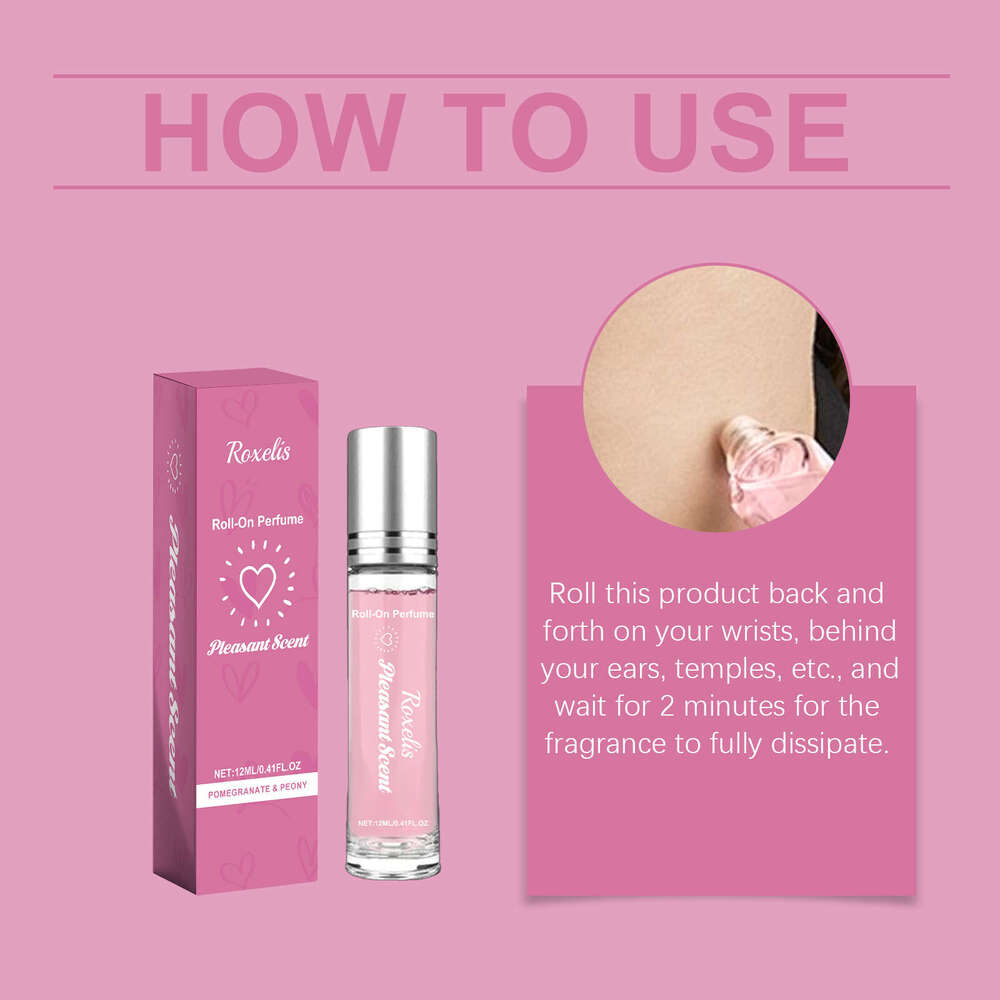 Roxelis Roll-on Pomegranate Peony Women's Elegant Daily Perfume Light and Soft Fragrance Romantic Natural Fresh Floral Scent S260131