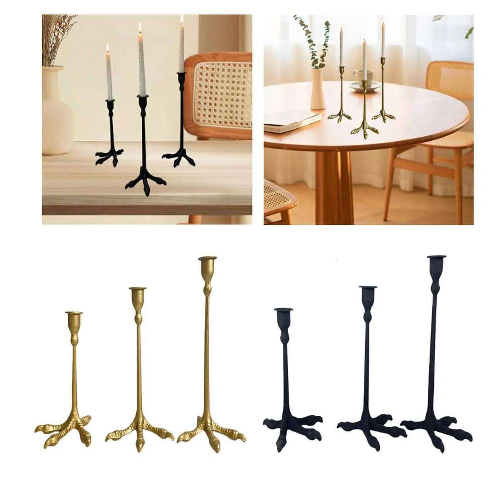 3Pcs Taper Holder Candle Stand Decorative Candlestick Holders Table Y260131