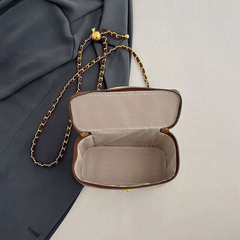 Designer luxury printed fabric women's box chain handbag shoulder crossbody bags bolsos de mujer bag XJ260131