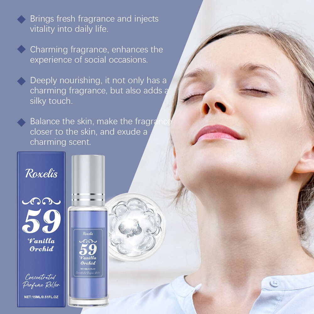 Roxelis Vanilla Orchid Brazilian Perfume for Women Exudes Charm Fresh Natural Elegant Niche Fragrance Roll-on S260131