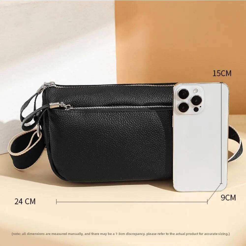 Multilayer Women Luxury Genuine Shoulder Crossbody Bag Female New Ladies Tote Sac High Quality Cow Leather Handbag