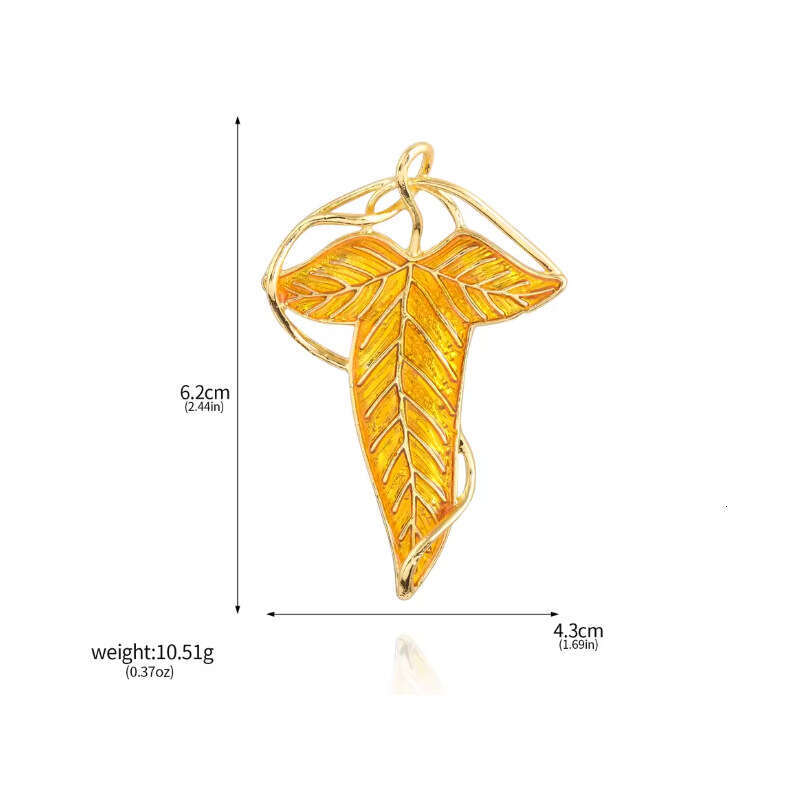 New Exquisite Alloy Enamel Leaf Simple Versatile Women's Suit Cardigan Brooch Jewelry Plant Pin
