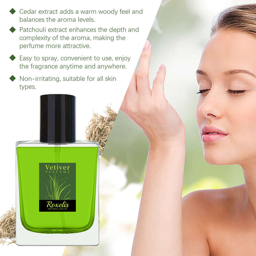 Roxelis Vetiver Exudes Charming Charm Natural Fresh Elegance Long-lasting Daily Portable Fragrance Perfume S260131