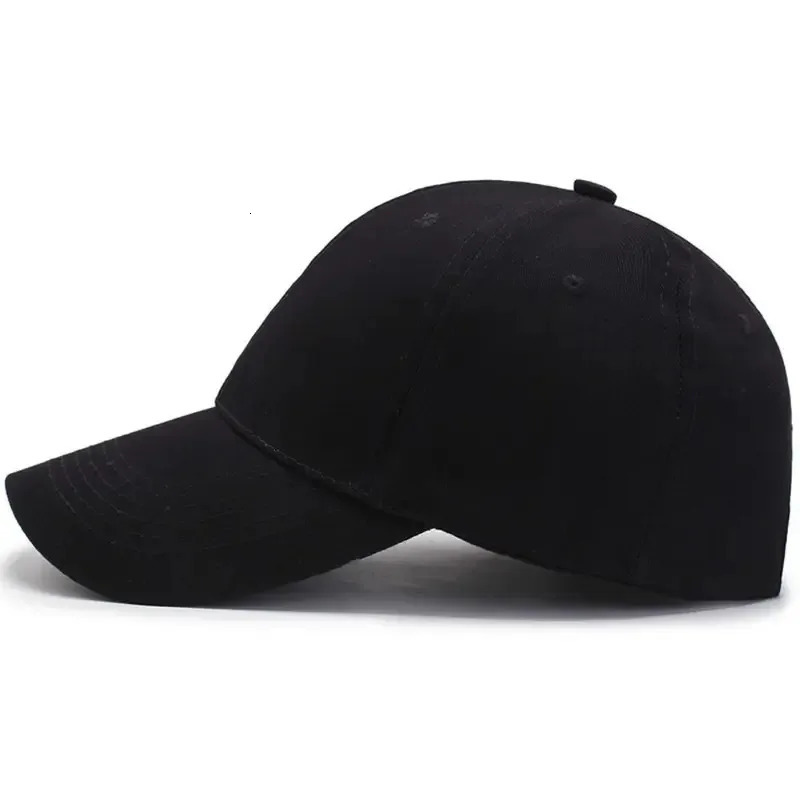 Black Baseball Cap for Men Women Adjustable Cotton Sports Hat Casual Summer Wear 260120