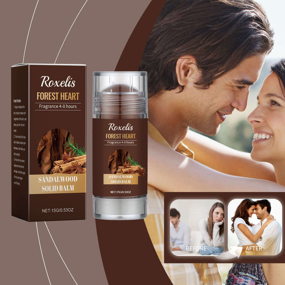 Roxelis Sandalwood Natural Light Fragrance Refreshing Long-lasting Daily Dating Charming Portable Solid Balm S260131