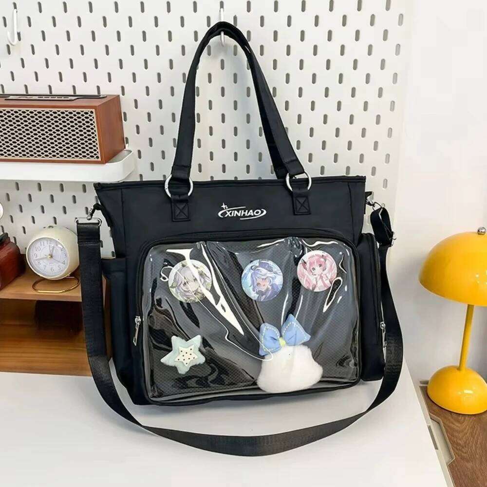 Transparent Japanese Blue Ita Badge Display Kawaii Shoulder Large Capacity Collage Student Backpacks Jk Uniform Bags
