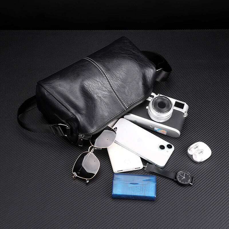 Men's single shoulder fashion leisure waterproof horizontal Korean version cross-body bag men's high-end sense;