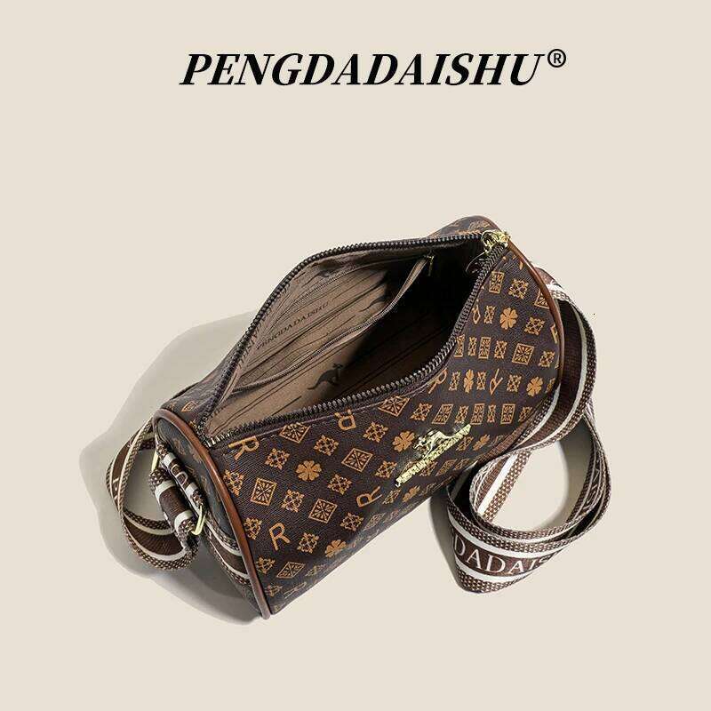 Women's New Alphabet Print Shoulder Fashion Retro Pillow High-End Crossbody Bag Trendy