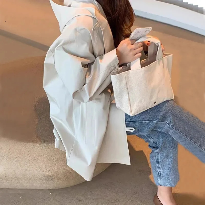 Spring Autumn Women Loose Fit Lined Outerwear Female Hooded Windbreaker Jacket Ladies Fashion Long Sleeves Trench Coat 260120