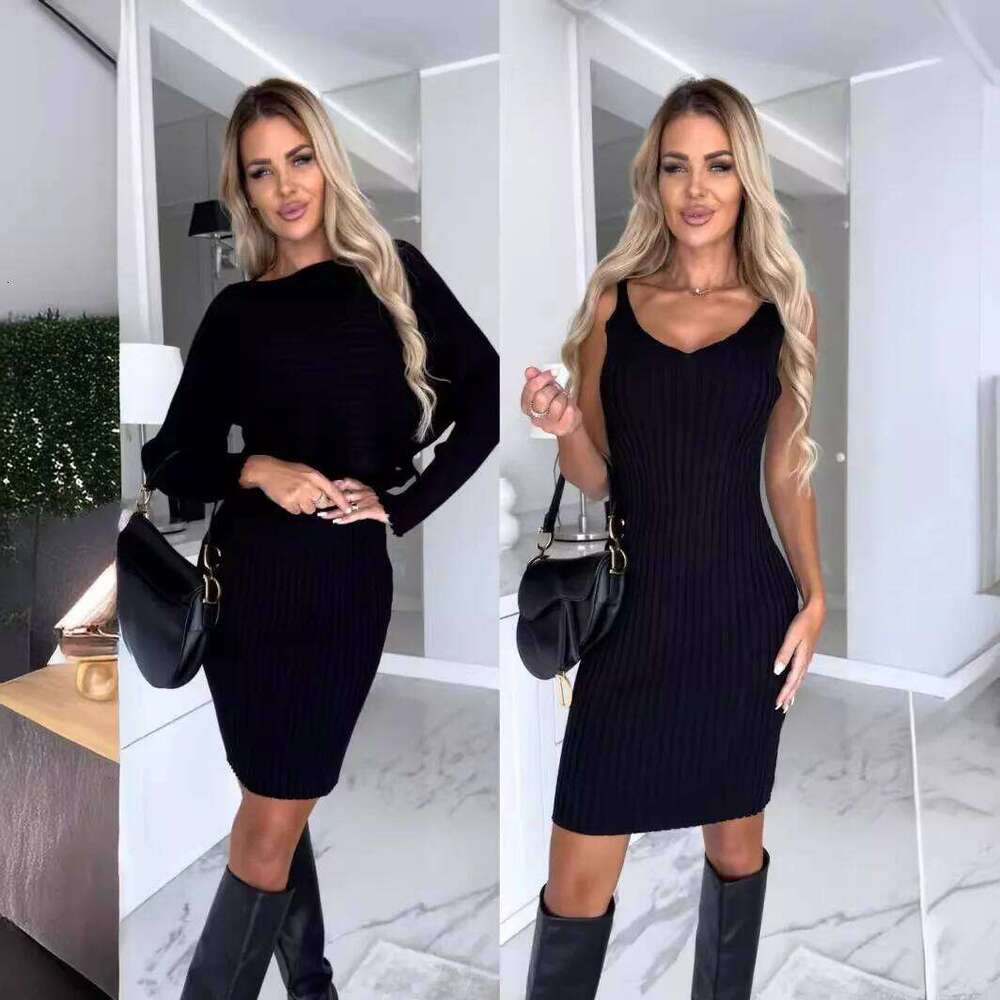 New fashionable casual sexy suit for women in autumn, with a long sleeved top and camisole skirt XJ260131
